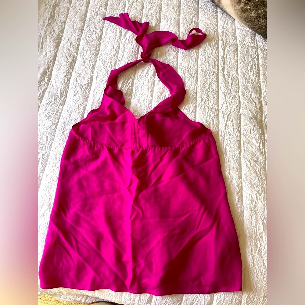 Banana Republic Fuchsia Silk  Sleeveless Top